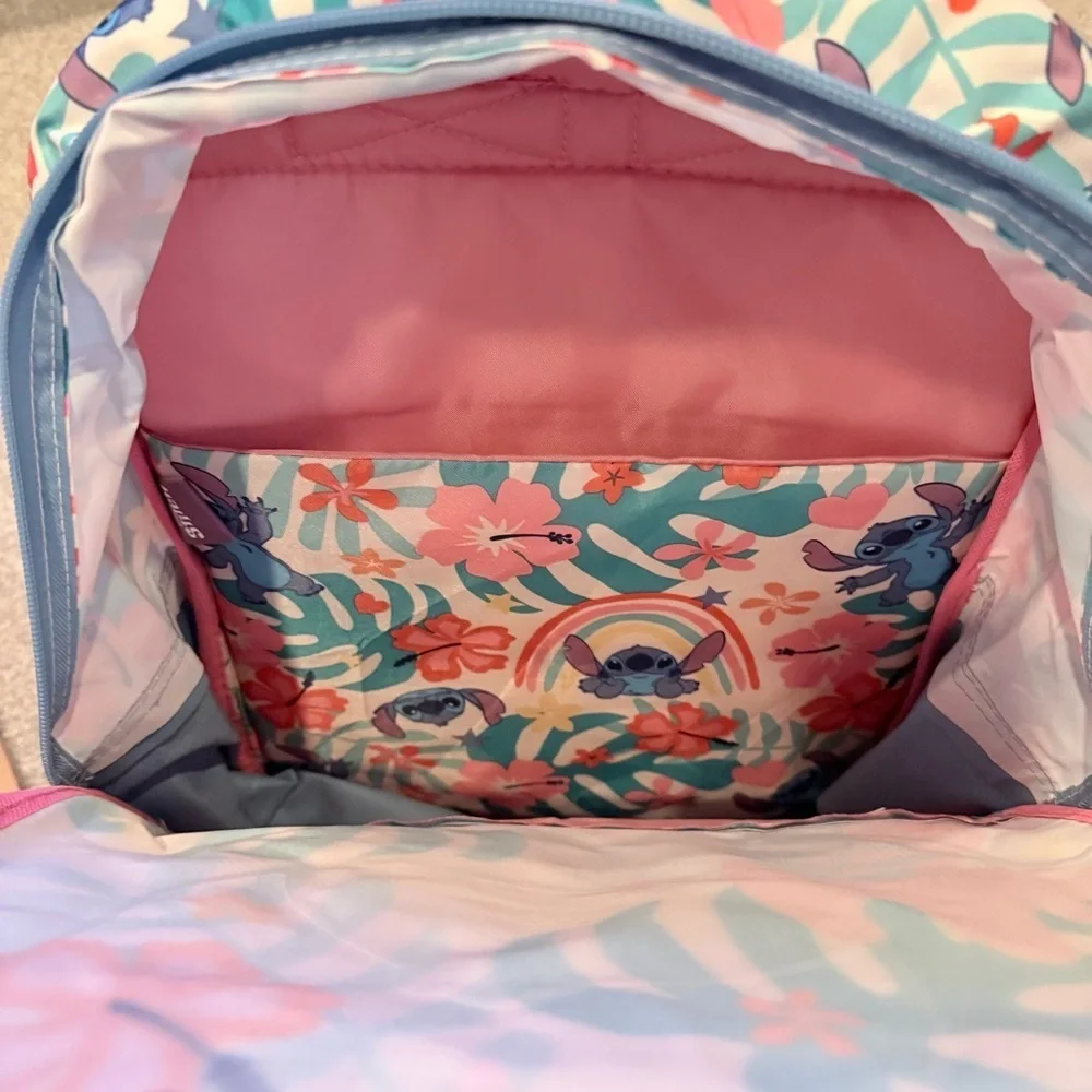 NWT Disney Lilo & Stitch backpack and sequined lunchbox cooler